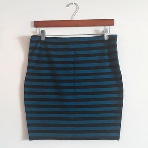 DONATED 6/30/2024 - Forever21 Stripe Bodycon Mini Skirt Minimalist Punk E-girl